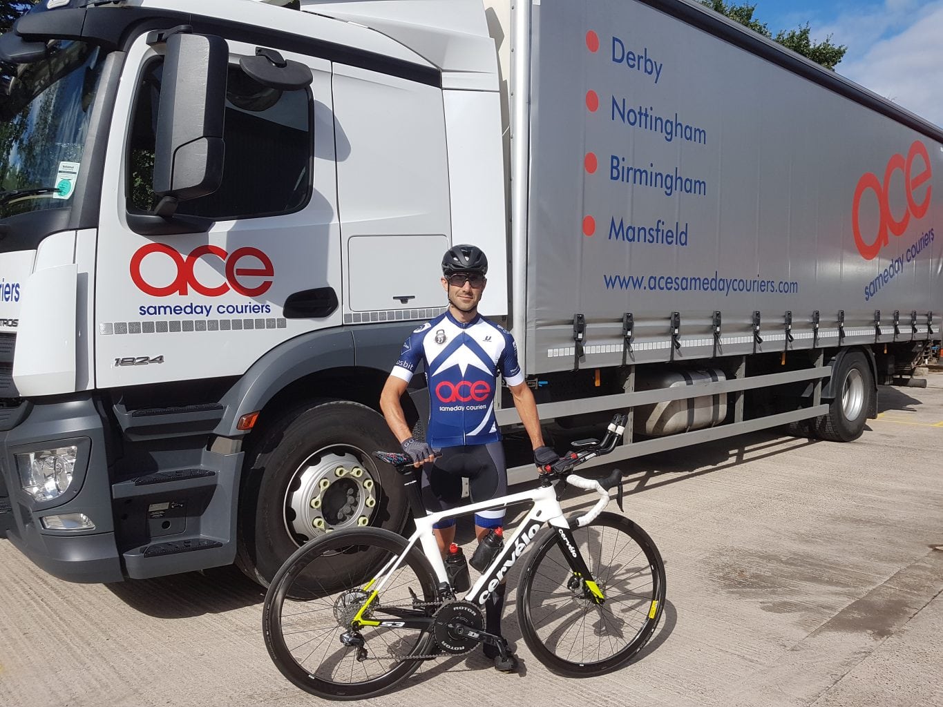 Fastest Cycle Across Europe ACE Sameday Couriers